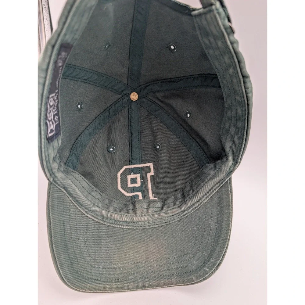 Polo Ralph Lauren Green Chenille P Patch Baseball Cap Adjustable Hat